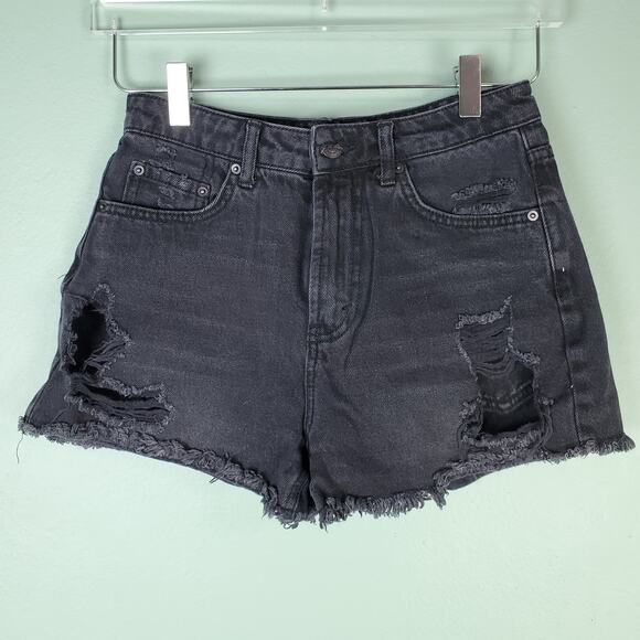 Wild Fable High Rise Black Distressed Frayed Shorts Size 2 - Picture 1 of 7